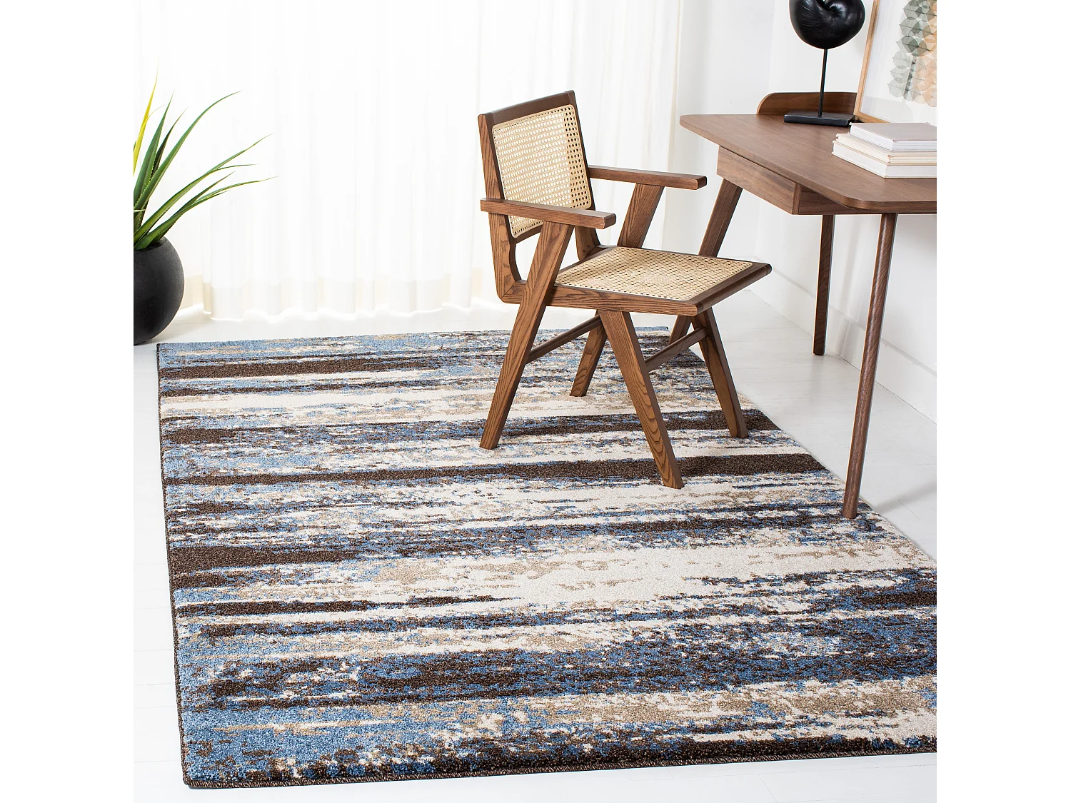 Tapis Neutre/Bleu 152 X 244 cm - Bette