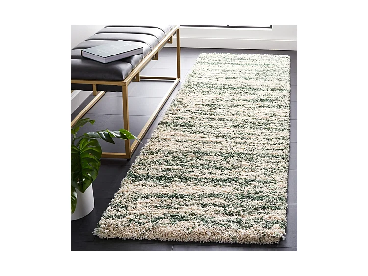 Tapis Ivoire/Vert 69 X 183 cm - Vida