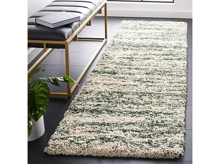 Tapis Ivoire/Vert 69 X 183 cm - Vida