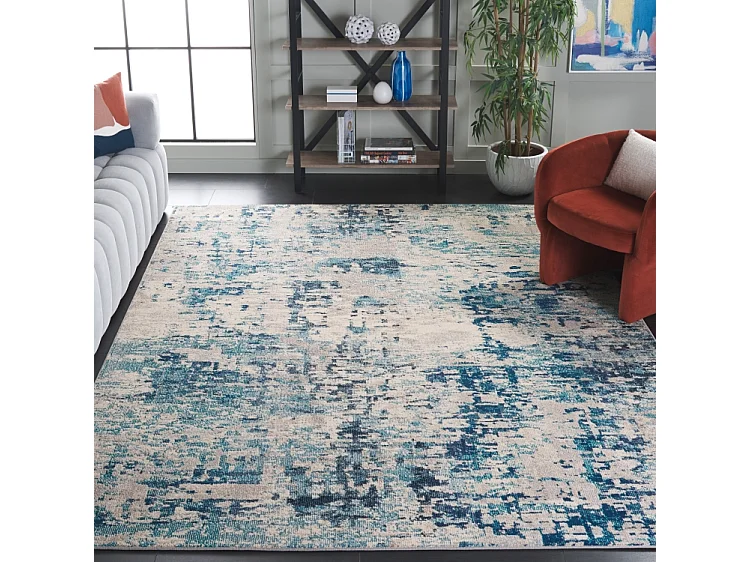 Tapis Ivoire/Turquoise 236 x 305 cm - Odaline