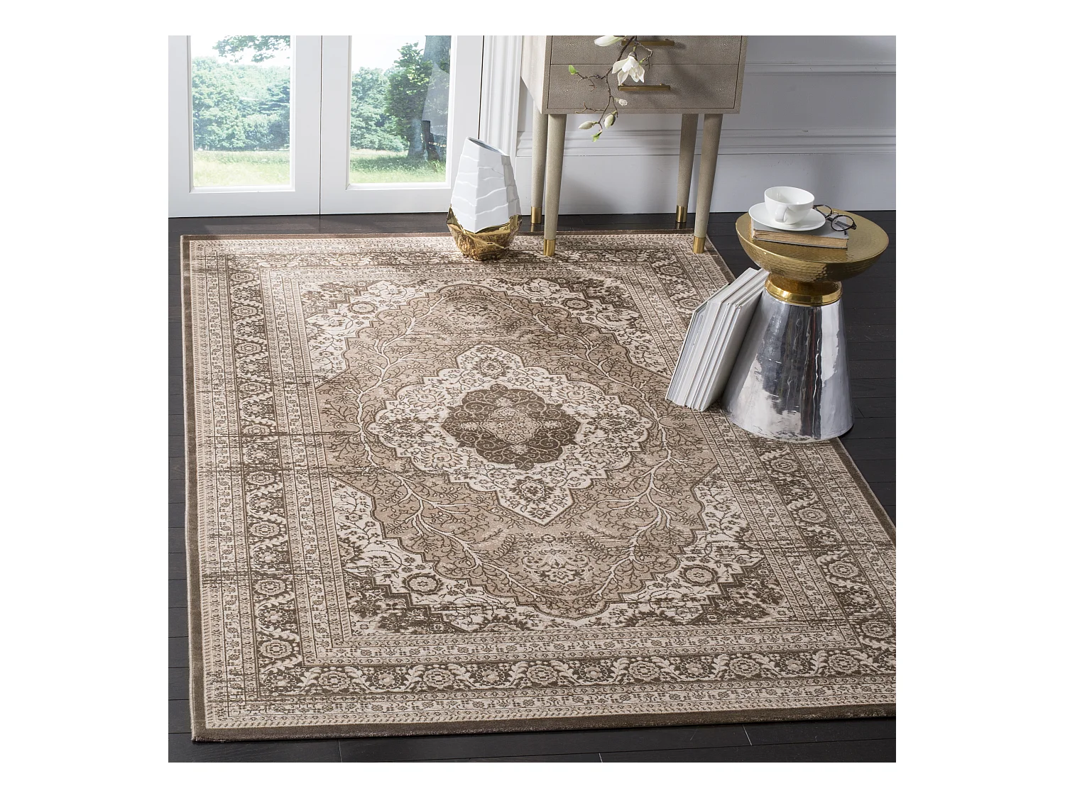 Tapis Neutre/Marron 122 X 170 cm - Etta