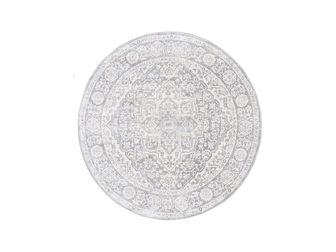 Tapis Gris clair/Ivoire 152 X 152 cm - Melany