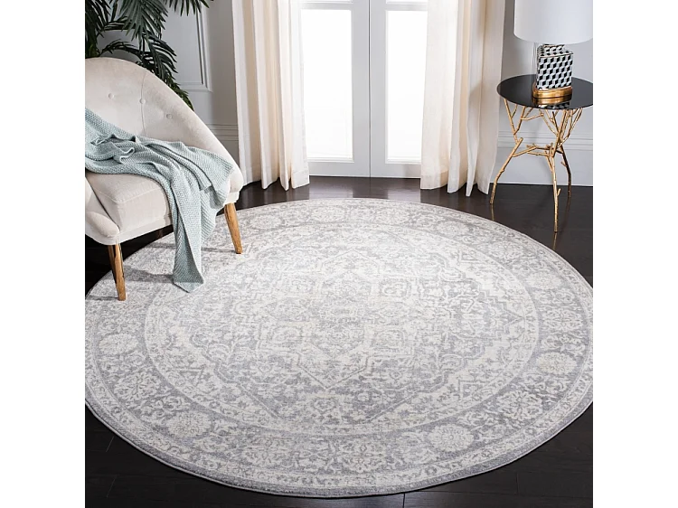 Tapis Gris clair/Ivoire 152 X 152 cm - Melany