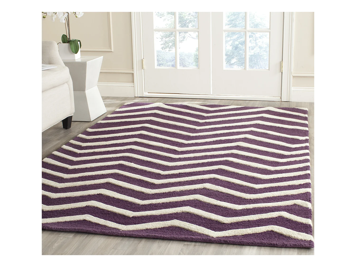 Tapis Violet/Ivoire 183 X 274 cm - Edie