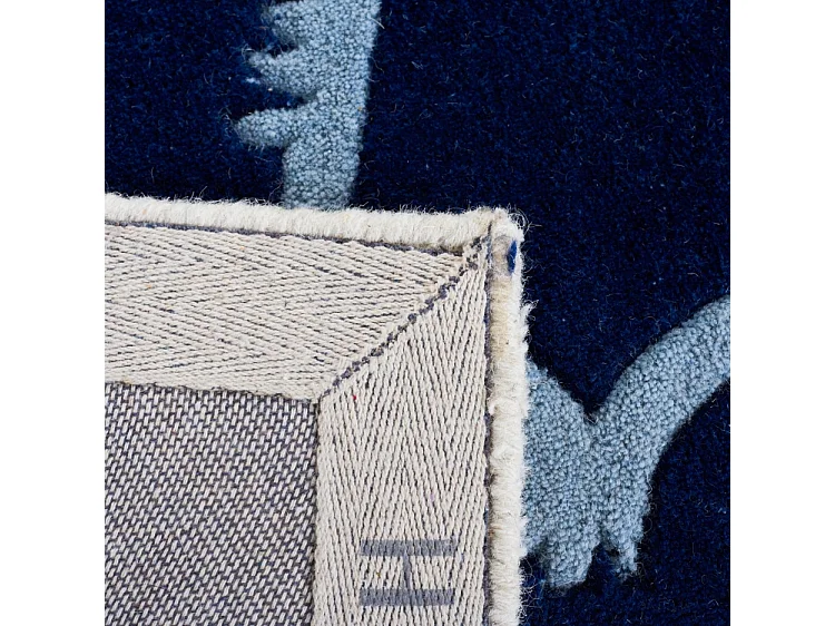 Tapis Bleu Marine/Multicolore 91 X 152 cm - Marian