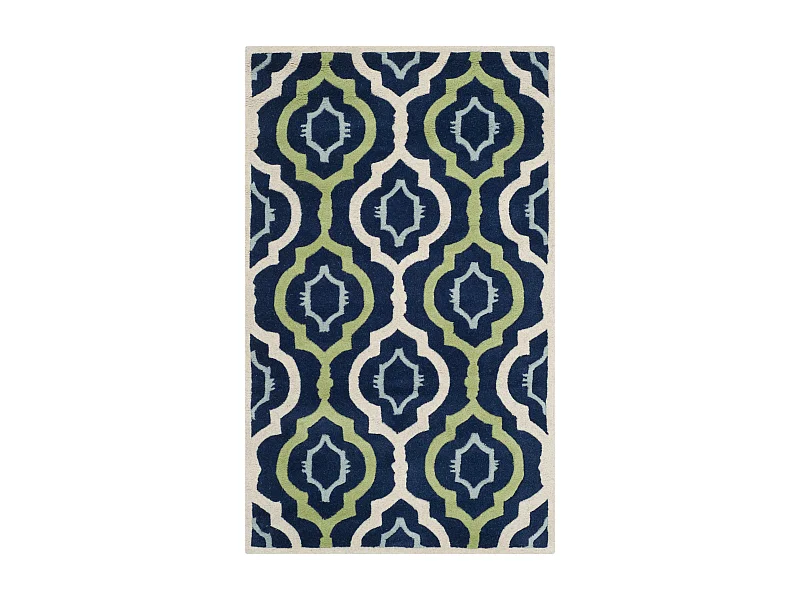 Tapis Bleu Marine/Multicolore 91 X 152 cm - Marian