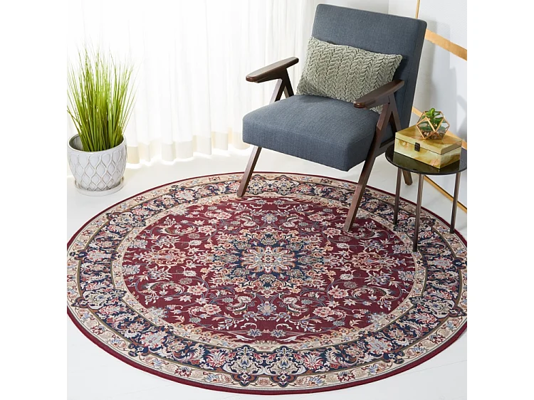 Tapis Rouge/Bleu Marine 183 X 183 cm - Serenade