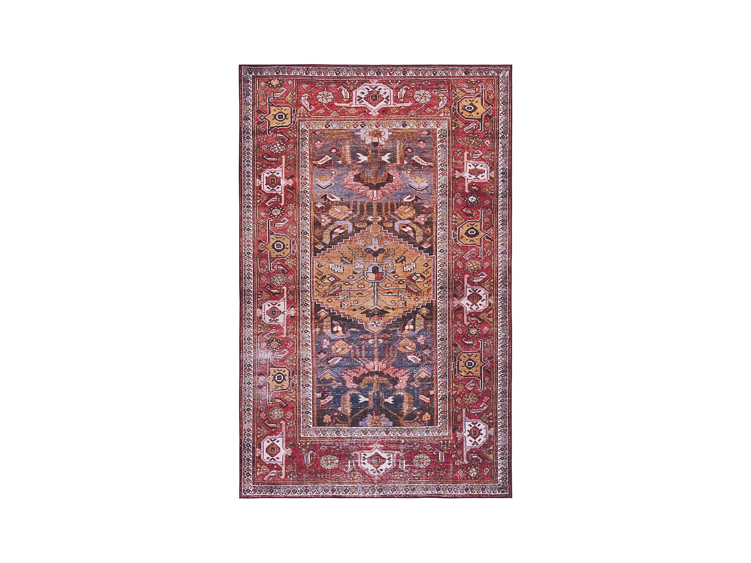 Tapis Bleu marine/rouille 122 X 183 cm - Patricia