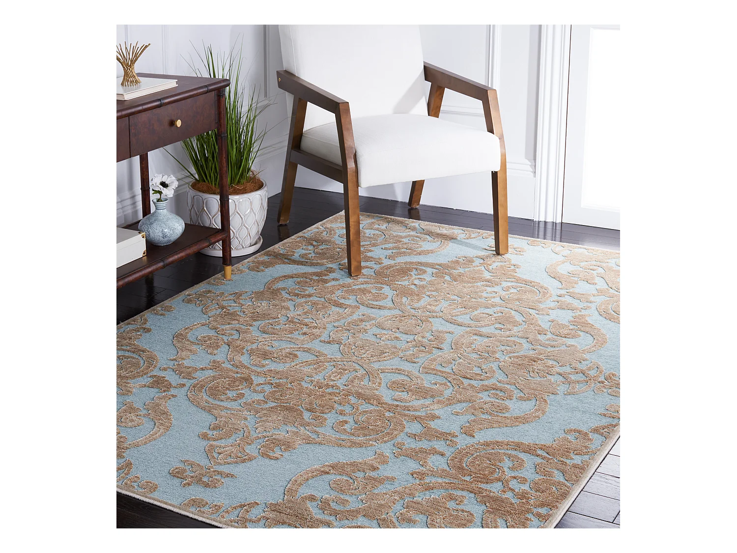 Tapis Neutre/Bleu 122 X 170 cm - Marigot