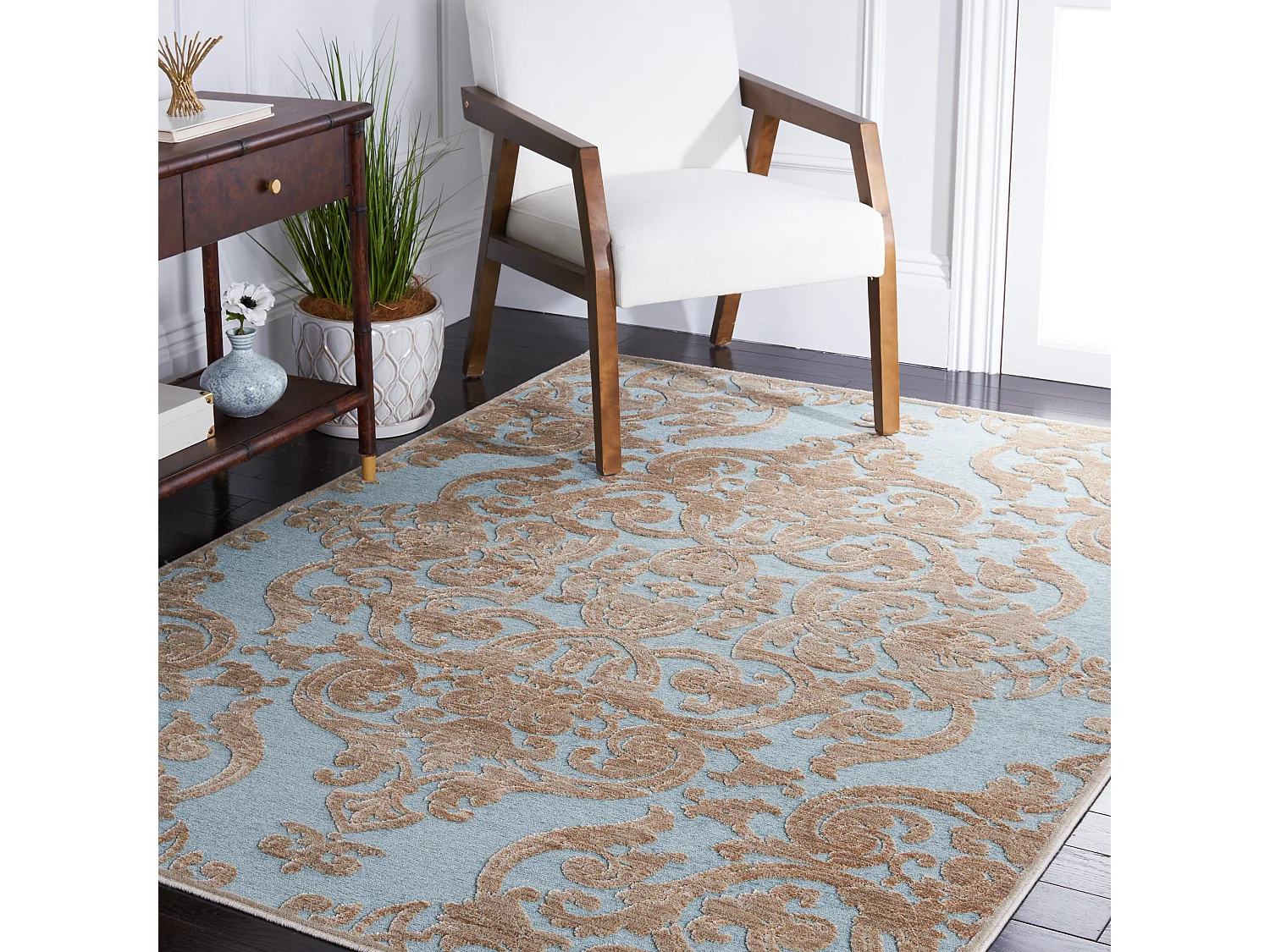 Tapis Neutre/Bleu 122 X 170 cm - Marigot