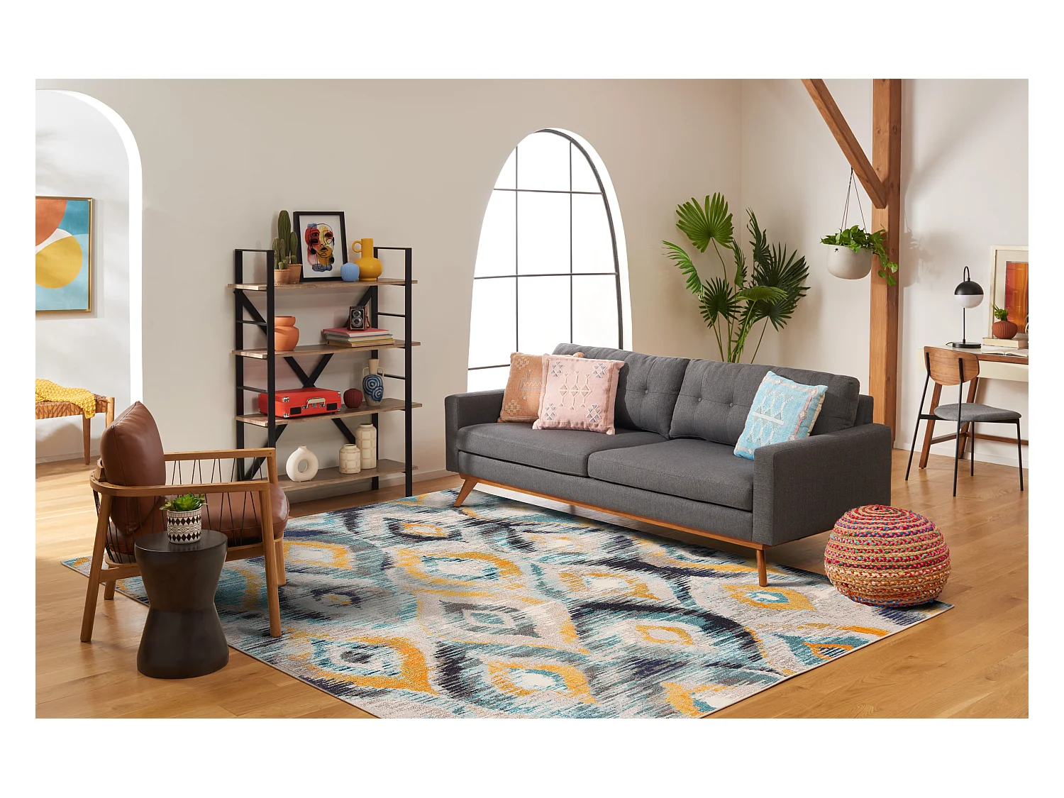 Tapis Bleu/Multicolore 235 x 335 cm - Vistoso