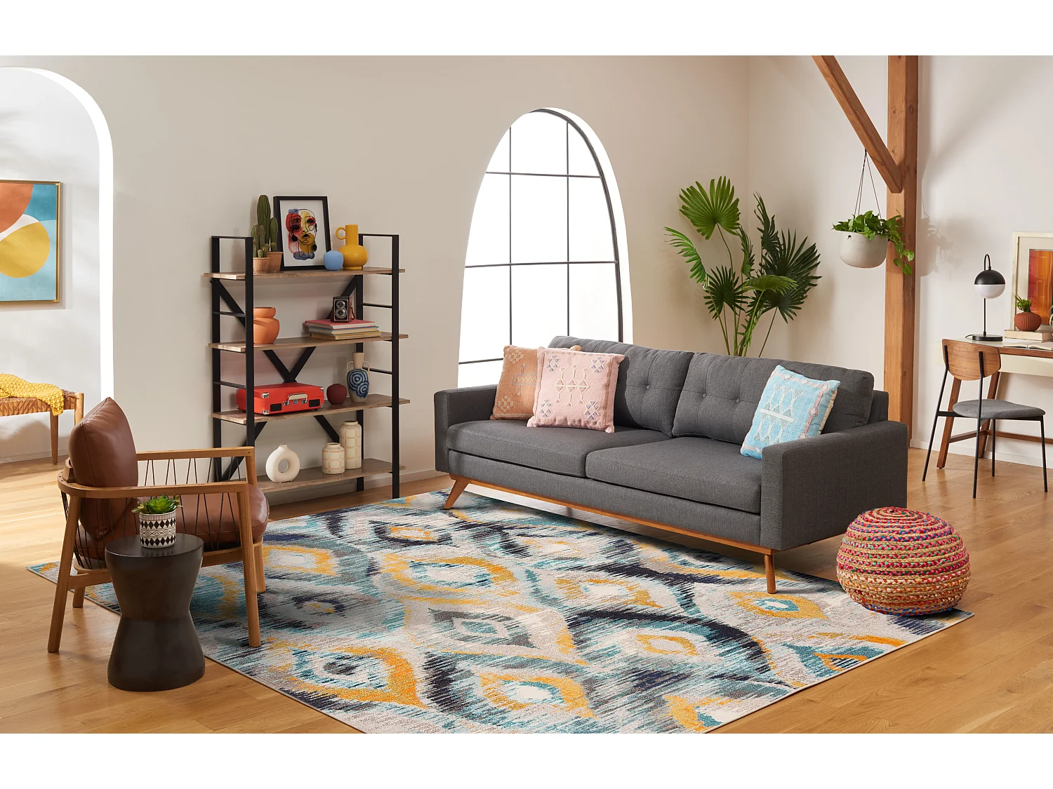 Tapis Bleu/Multicolore 235 x 335 cm - Vistoso