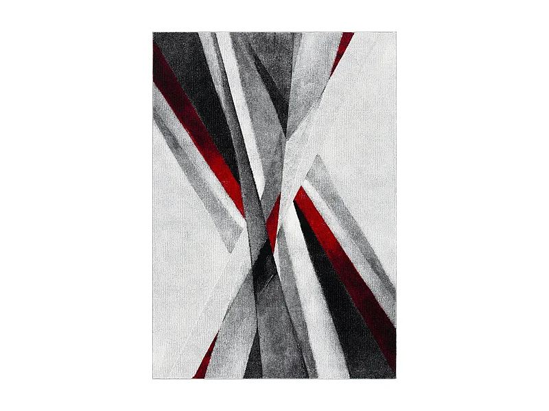 Tapis Gris/Rouge 160 X 229 cm - Aubrey