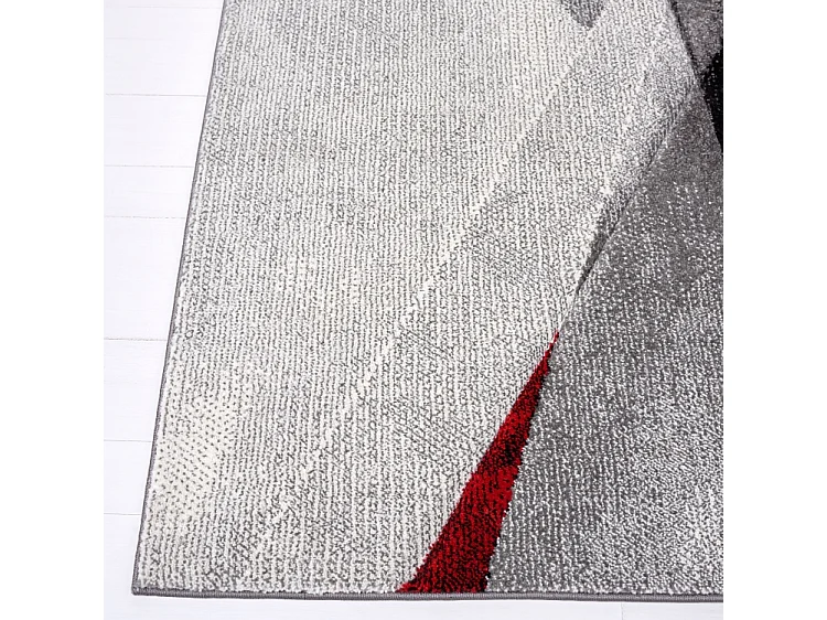 Tapis Gris/Rouge 160 X 229 cm - Aubrey