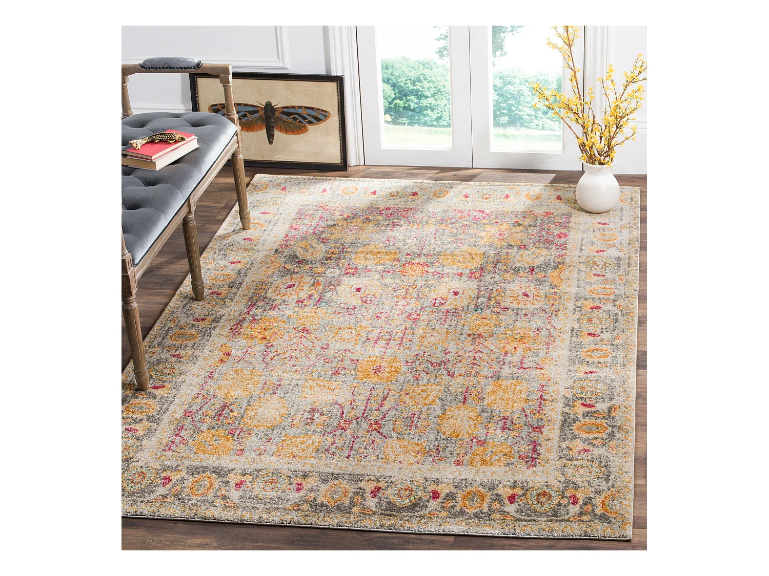 Tapis Gris/Multicolore 155 X 229 cm - Gladys