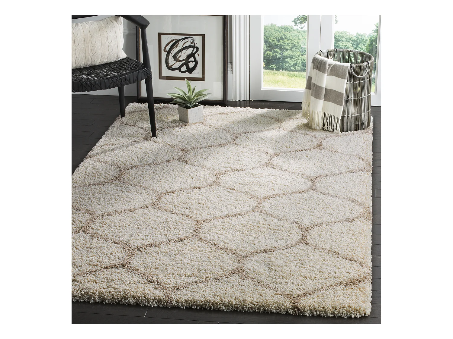 Tapis Neutre/Blanc 155 X 229 cm - Zoey