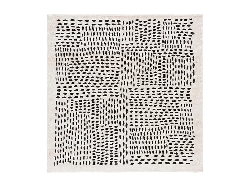 Tapis IVOIRE/NOIR 201 X 201 cm - Grazia