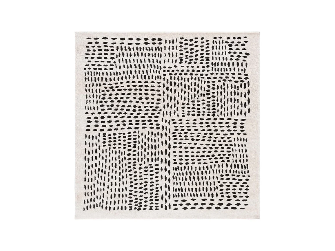 Tapis IVOIRE/NOIR 201 X 201 cm - Grazia