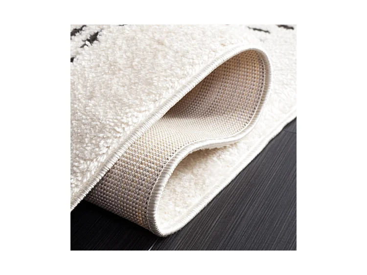 Tapis IVOIRE/NOIR 201 X 201 cm - Grazia