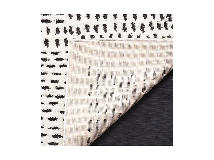 Tapis IVOIRE/NOIR 201 X 201 cm - Grazia