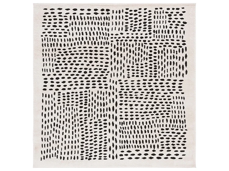 Tapis IVOIRE/NOIR 201 X 201 cm - Grazia