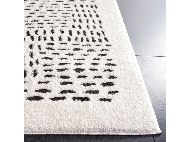 Tapis IVOIRE/NOIR 201 X 201 cm - Grazia