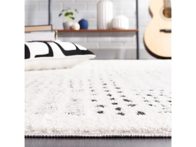 Tapis IVOIRE/NOIR 201 X 201 cm - Grazia