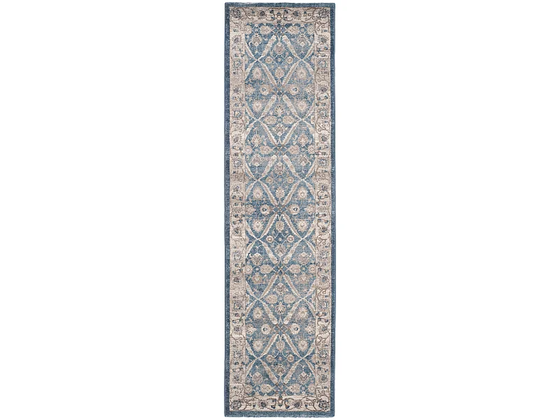 Tapis Bleu/Neutre 66 X 244 cm - Alysia