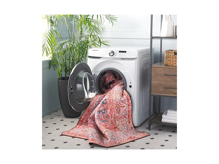 Tapis Rose/Crème 122 X 183 cm - Fleur