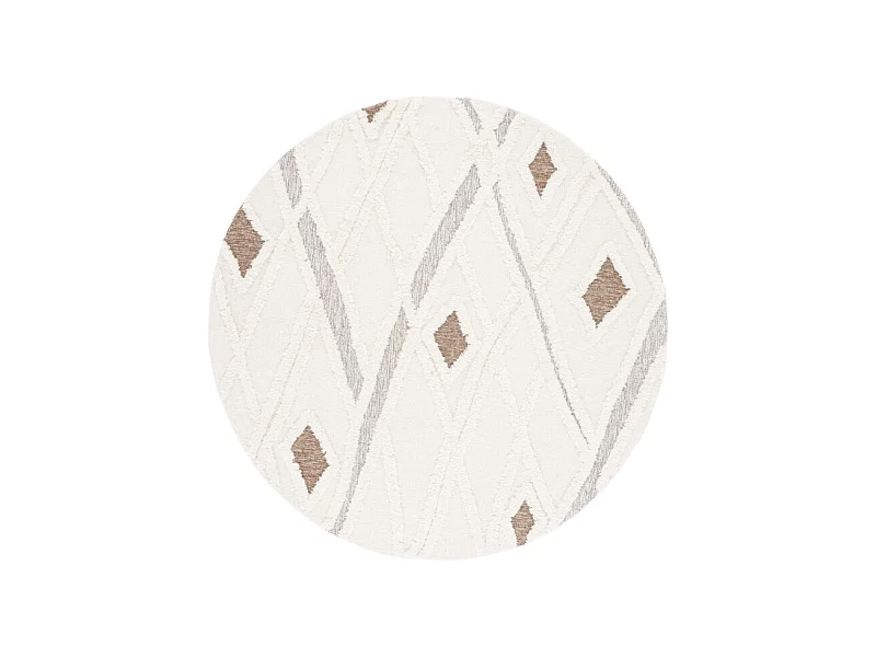 Tapis Ivoire/Marron 183 X 183 cm - Cyra