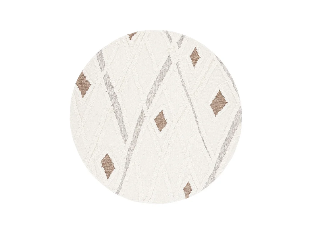 Tapis Ivoire/Marron 183 X 183 cm - Cyra