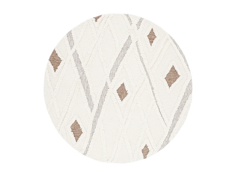 Tapis Ivoire/Marron 183 X 183 cm - Cyra
