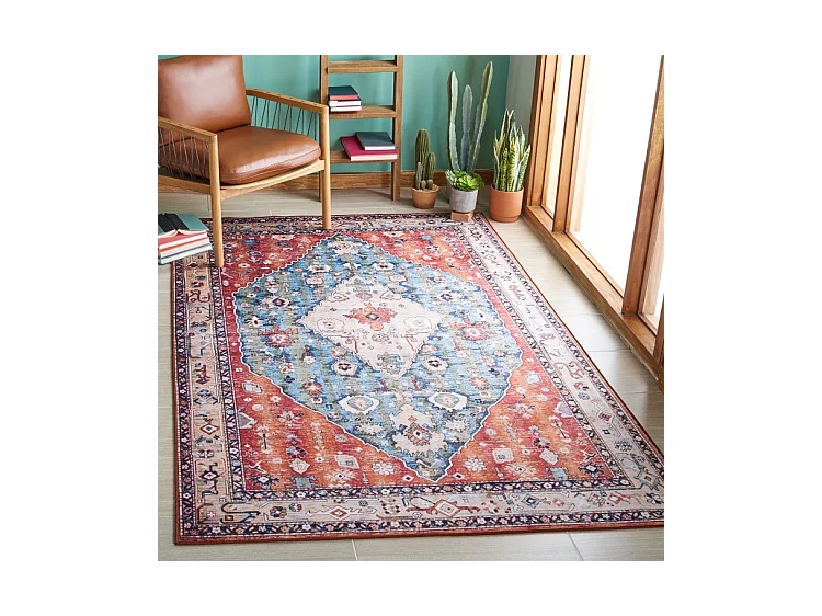 Tapis Beige/Bleu 244 X 305 cm - Fauna