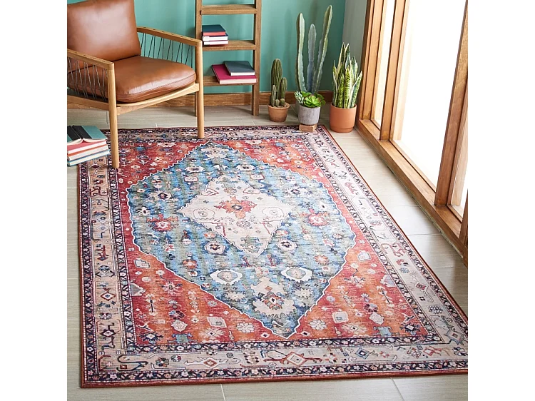 Tapis Beige/Bleu 244 X 305 cm - Fauna