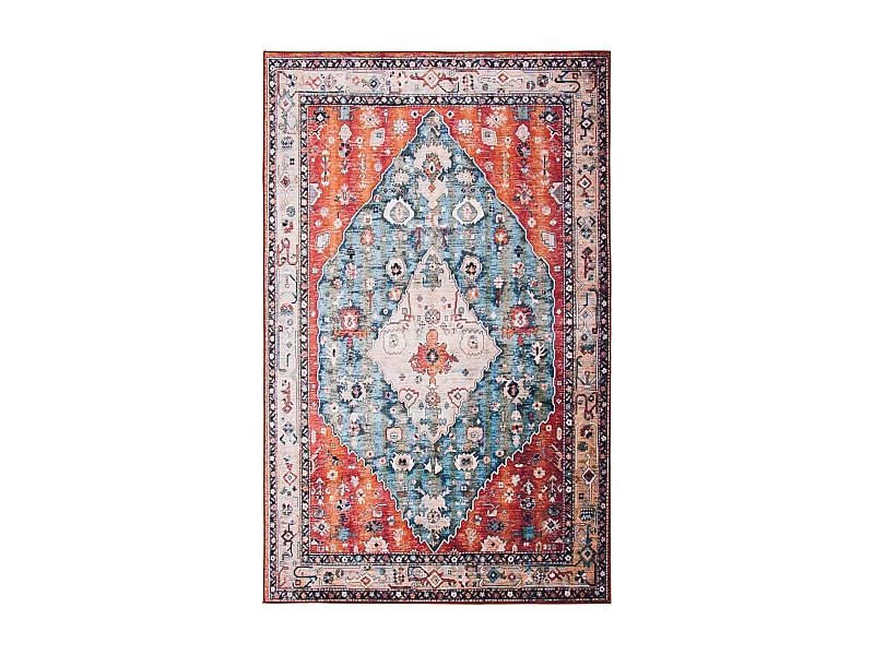Tapis Beige/Bleu 244 X 305 cm - Fauna