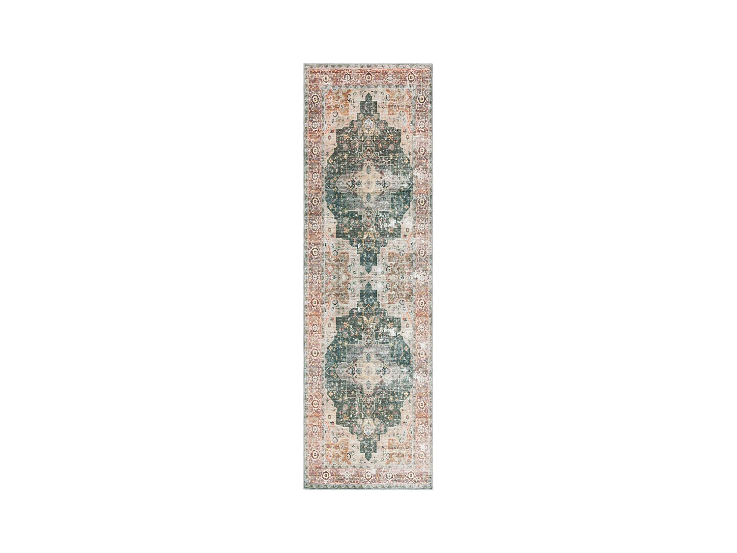 Tapis Vert/Marron 76 X 244 cm - Anouk