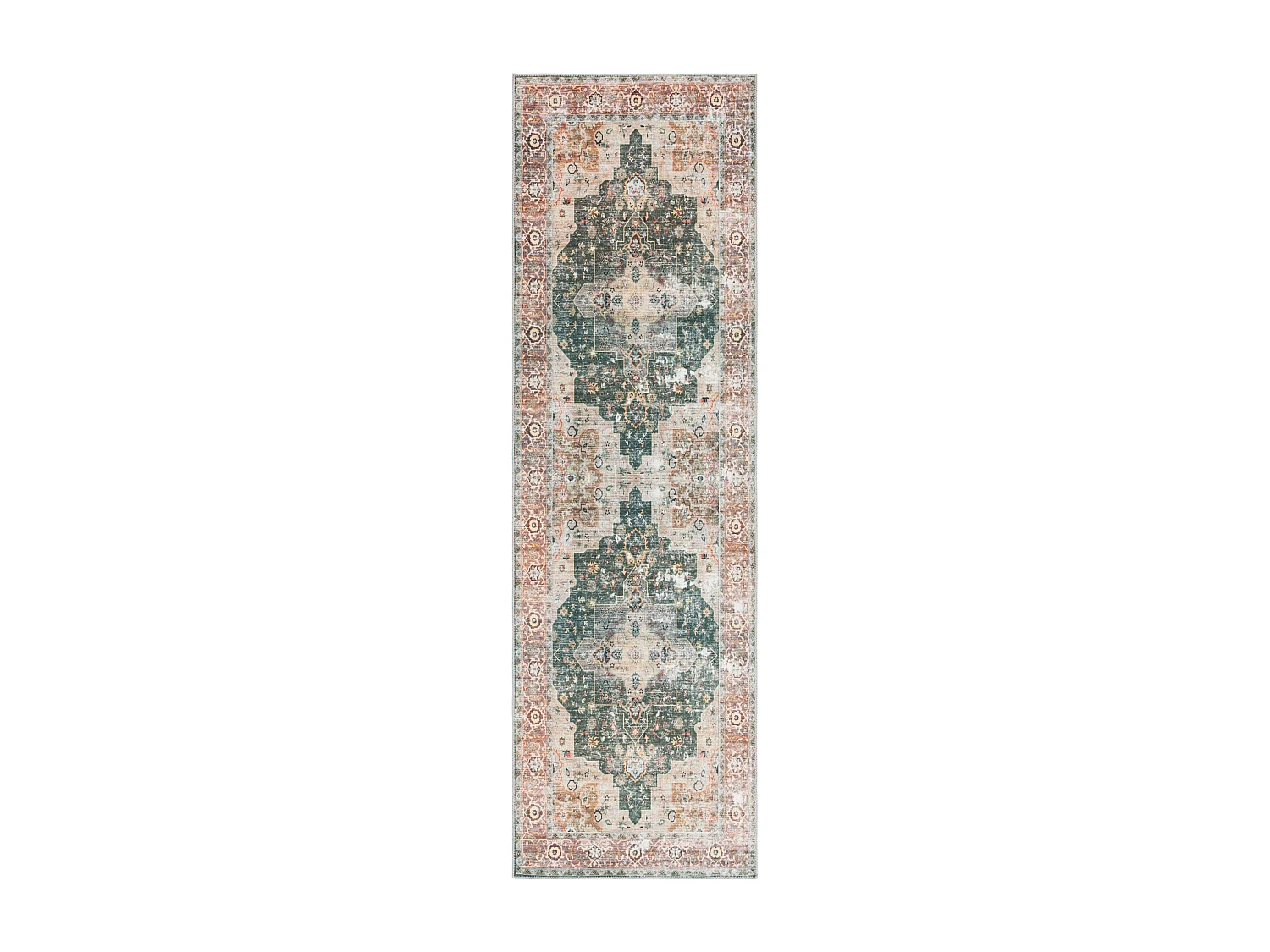 Tapis Vert/Marron 76 X 244 cm - Anouk