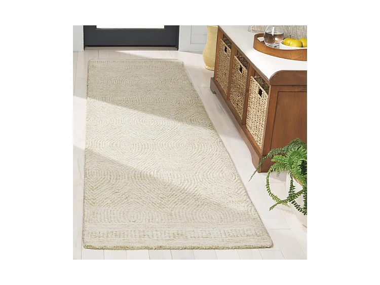 Tapis Vert/Ivoire 69 X 244 cm - Alaska