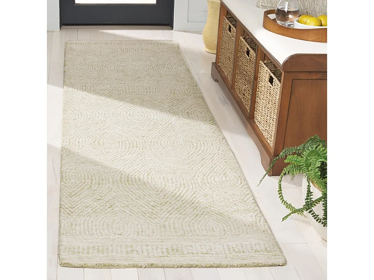 Tapis Vert/Ivoire 69 X 244 cm - Alaska