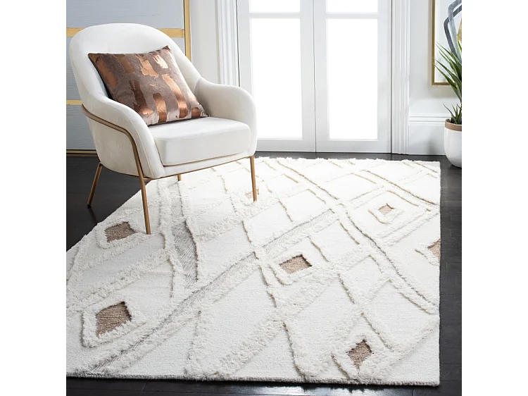 Tapis Ivoire/Marron 183 X 274 cm - Cyra