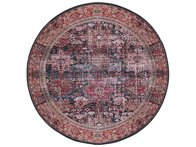 Tapis Rouge/Vert 183 X 183 cm - Romilly