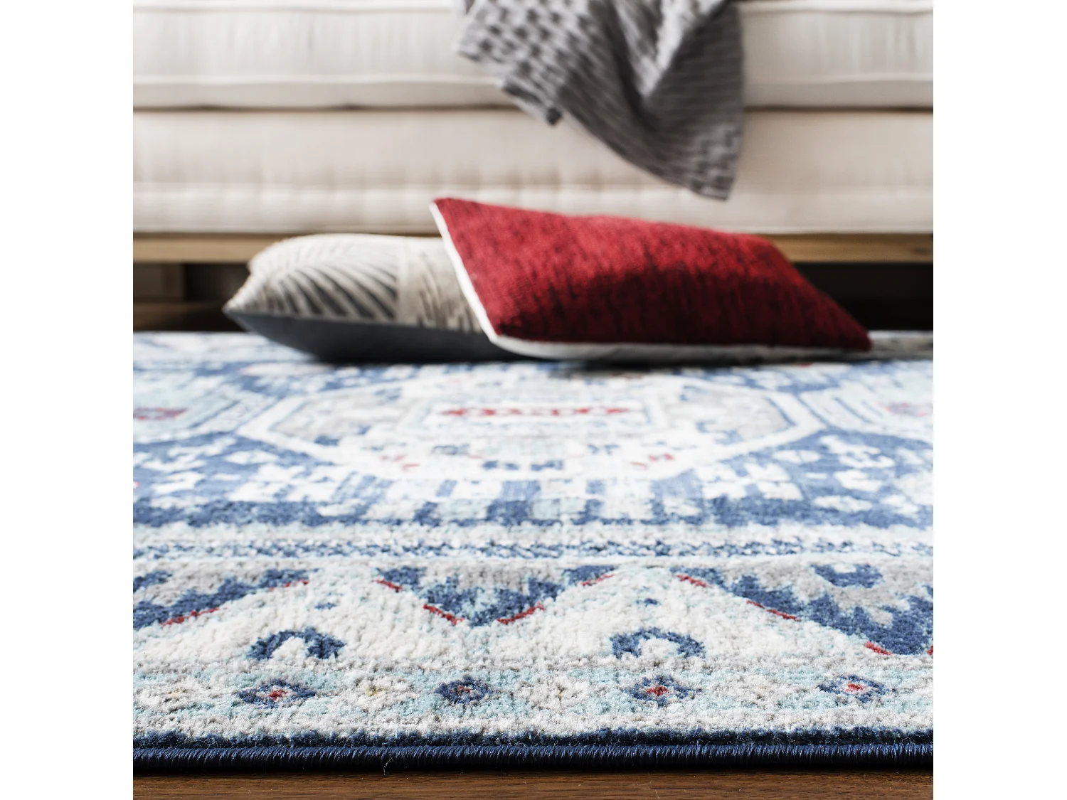 Tapis Bleu/Neutre 122 X 183 cm - Kara