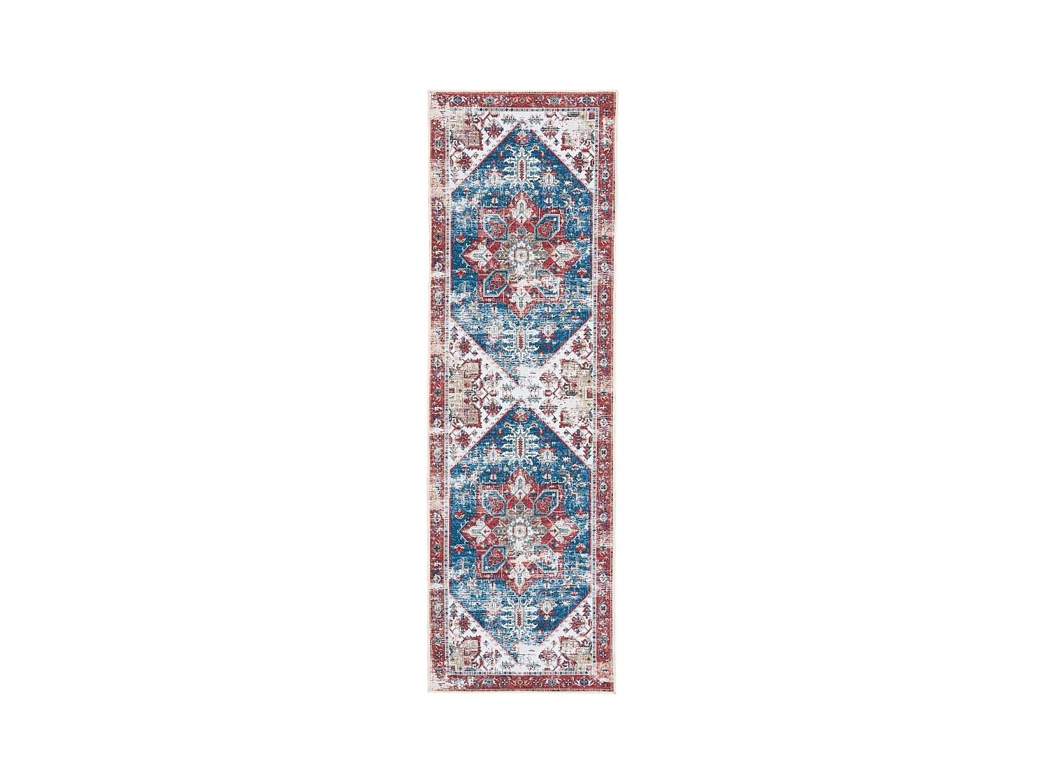 Tapis Bleu/Rouge 76 X 183 cm - Solana