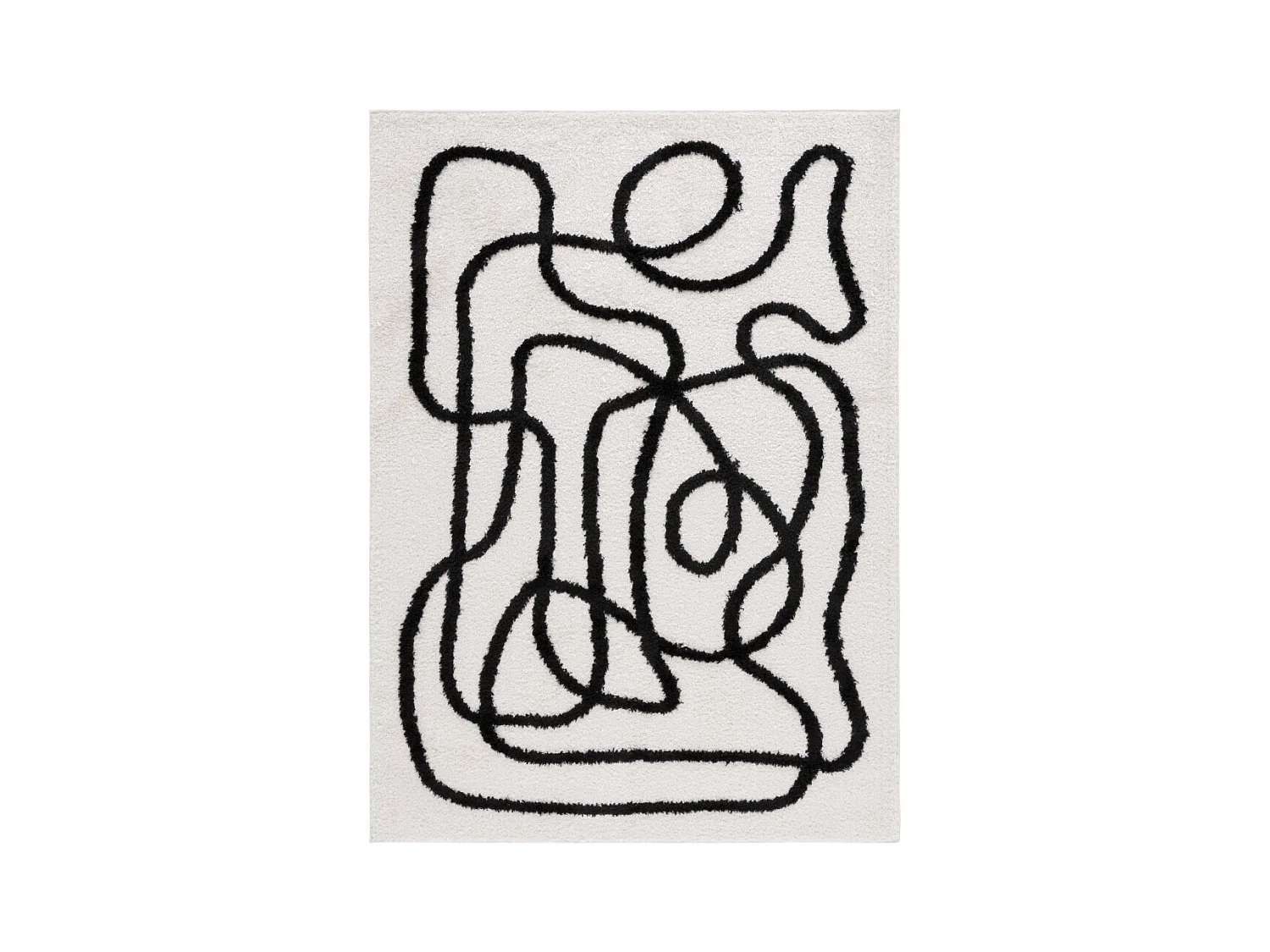 Tapis Ivoire/Noir 91 X 152 cm - Verena