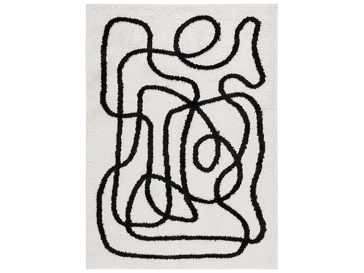 Tapis Ivoire/Noir 91 X 152 cm - Verena