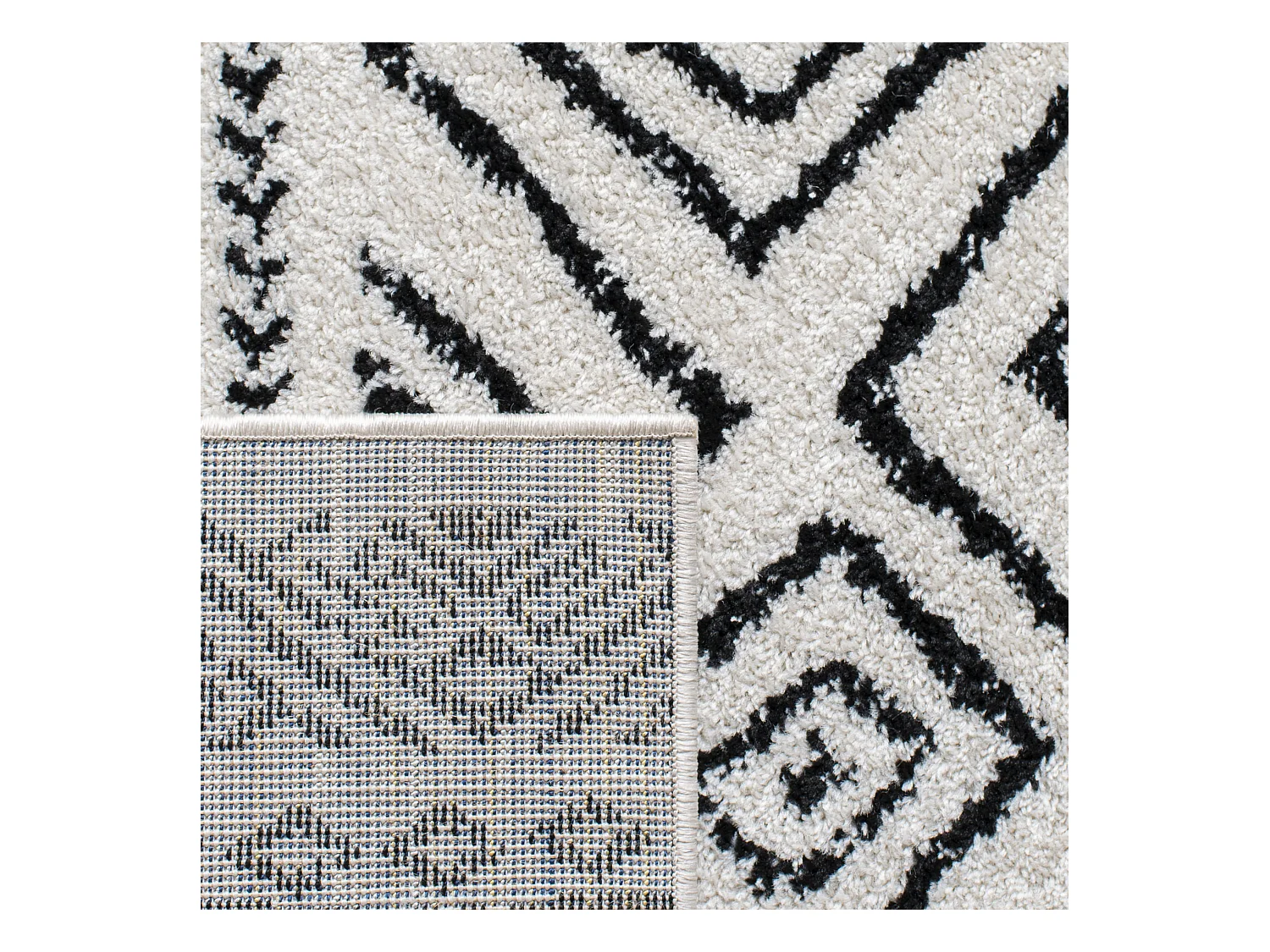 Tapis Neutre/Noir 160 X 229 cm - Makayla