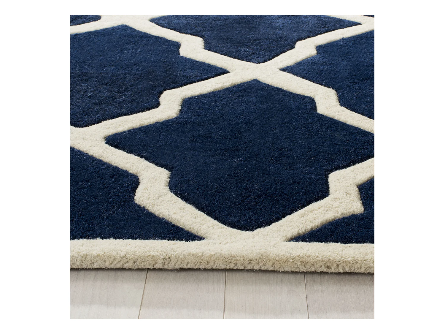 Tapis Bleu Marine/Neutre 122 X 183 cm - Carbone
