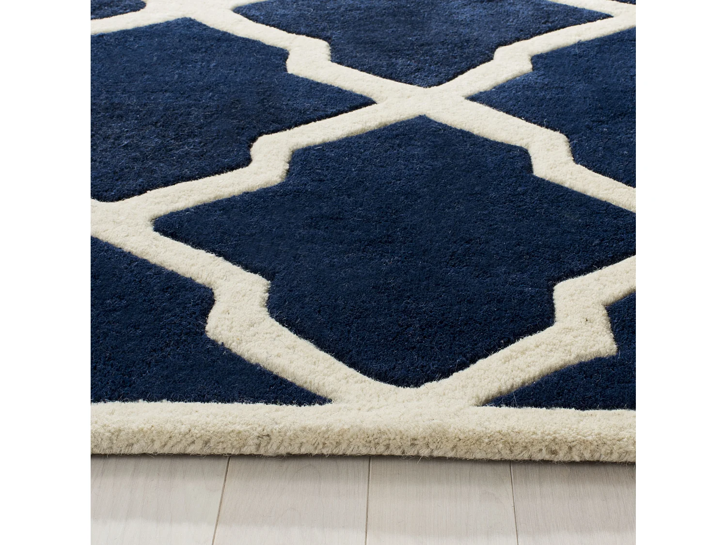 Tapis Bleu Marine/Neutre 122 X 183 cm - Carbone