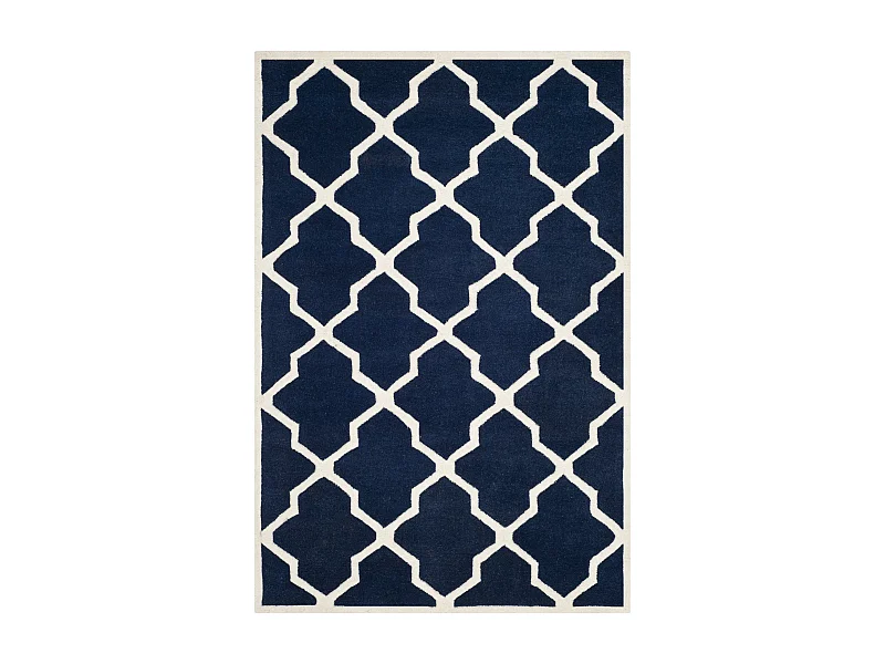 Tapis Bleu Marine/Neutre 122 X 183 cm - Carbone