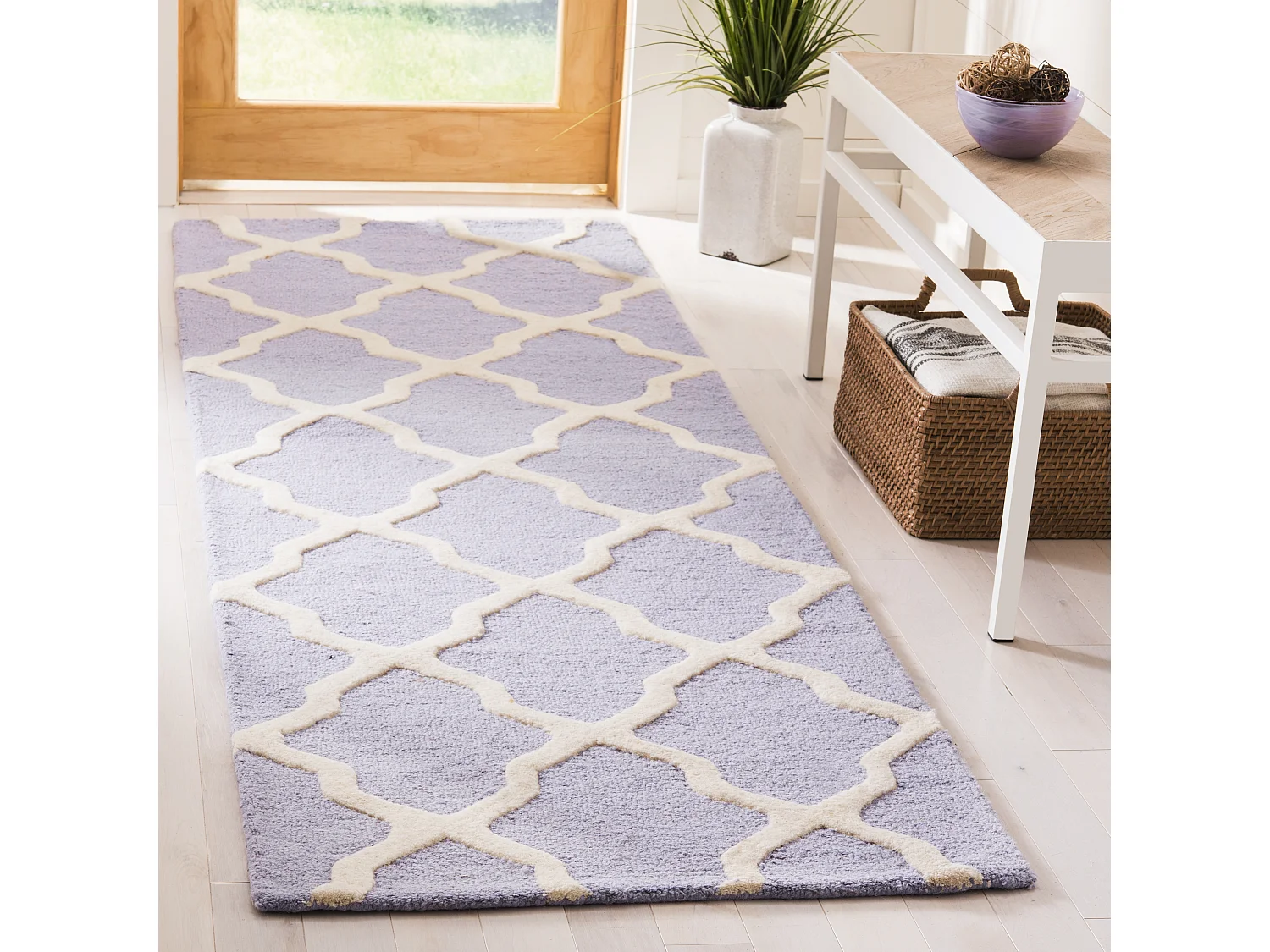 Tapis Violet/Neutre 76 X 244 cm - Ava